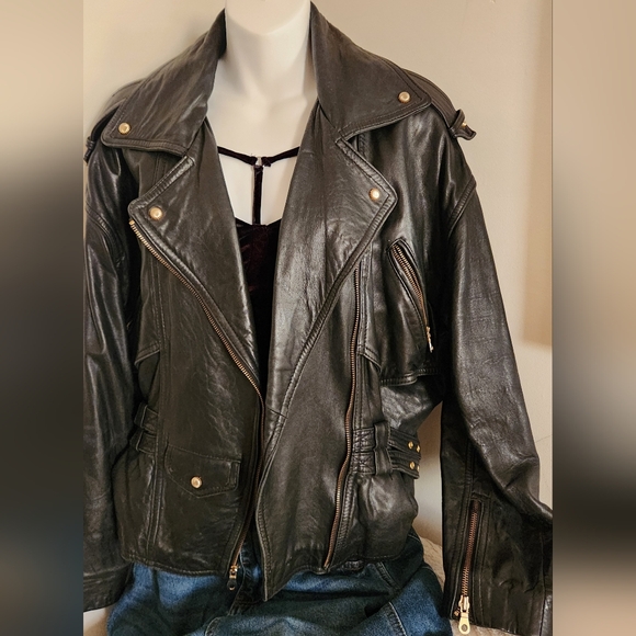 Siena Studio Women's Classic Black Leather Jacket - Picture 10 of 11